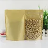 Kraft Paper Mylar Borse Clear Front Front Odore universale STATO STATO UP PER PIEDI PIEGNI ALIBI SNUCKS DRY FLOORE DI HERBA DEI BASCHIO CHIORE TABACCO CHIO