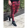 2019 hommes pantalons gymnases pantalon de survêtement Plaid côté rayé vêtements de sport Joggers pantalon hommes Streetwear pantalon de survêtement pantalons un pantalon