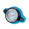 Freeshipping Car Accessory Termost Radiator Cap Cover + Water Temp Gauge 0.9bar Cover Blue