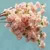 Fake Long Stem Blossom (4 stems/piece) Simulation Encrypt Cherry Blossoms for Wedding Home Showcase Decorative Artificial Flowers