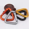 Großer dreieckiger Karabiner für den Außenbereich, Kletterschnalle, Stahlkarabiner, Aluminium, Camping, Wandern, Schlüsselanhänger, Karabinerhaken, Wasserkocher, Schnalle, Aufdruck, LOGO, OEM-Länge 53,5 mm