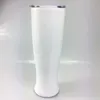 DIY حرارة التسامي 30oz بيلسنر على شكل طبقة مزدوجة القدح زهرية البهلوان الفولاذ المقاوم للصدأ البيرة بيلسنر نظارات شرب القهوة الشاي القدح البيرة