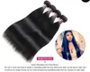 Ishow 9A Bundles de cheveux humains avec fermeture à lacet 8-28 pouces Eau Curly Body Virgin Hair Extensions Deep Loose 3 / 4pcs Straight pour les femmes Natural Black Wefts Weave