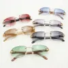316 Sunglasses Men Photochromic Vintage Carter Rimless Glasses Big Square Sunnies for Driving Fishing Retro Style Shades Wood and Buffalo Ho