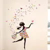 QT-0230 bricolage maison décorative papillon fée danse vinyle Stickers muraux chambres à coucher étanche papiers peints Mural all-match Style