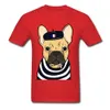 Fashion-Smoking French Bulldog Wear Stripes T-shirt divertente per uomo Cartoon Designer manica corta Mens Black Tees Shirt Plus Size