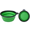 13x5cm Składany Składany Silikonowy Puchar Puchar Cukierki Kolor Outdoor Travel Portable Puppy Doogie Food Container Feeder Dish Multicolor