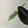 Högkvalitativ kurva glasoljebrännare 14cm 30mm kula färgböjda glasrör för rökning Handrökning Tobaksrör för vatten Bong 10st