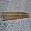 Piano Color blonde tape human hair Straight 40Piece Skin Weft Seamless Hair Extension Samples For Salon Hair Testing