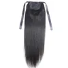 9a hästsvansklipp i mänskliga hårförlängningar Horsetail Peruvian Malaysian Indian Brazilian Virgin Remy Rak Hår Naturfärg Blondin 613 #