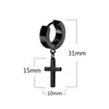 Colorful Surgical Steel Ear Hoop With Dangle Cross 18pcs Kit Fashionable Ear Stud Body Piercing Jewellery For Men and Women