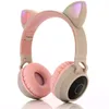 LED Cat Ear Noise Cancelling Headphones Bluetooth 50 Young People Kids Headset Support TF Card 35mm Plug With Mic2119613