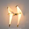 Simplicidade nórdica origami guindaste pássaro moderno café loja de roupas restaurante estudo criativo personalidade restaurante luzes pingente