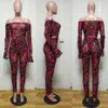 Mesh Sheer Leopard Camouflage Two Piece Set Women Festival Clothing Sexy Rompers Top Pant Matching 2 Piece Club Outfits