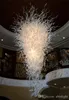 Modern Art Glass Chandelier Home Decoration White Hand Blown Chihuly Style LED Light Source Chandeliers