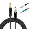 Aux-Kabel 4-polige Nylon geflochtene Kopfhörer-Audiokabel 1m 2 m 3 5 mm Buchse für 250E