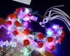 Led Flower Wreath Glowing garland gold silk colorful bride headband LED lights ribbon rattan fairy headdress Festival Wedding Party Decor