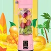 Electric Juicer Portable 4 Blender Rechargeable USB Fruit Vegetable Tools Personlig mixer 380 ml utomhusjuicers3210