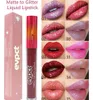 EVPCT Glitter Flip Lip Gloss Velvet Matte Lip Tint Waterproof Long Lasting Diamond Flash Shimmer Liquid Lipstick 15 Colors