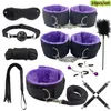 New Sex Handcuffs Whip Anal Plug Tail Collar Gag Rope Bdsm Sex Bondage Kit Erotic SM Adult Games Sex Toys For Women Y2011186050831