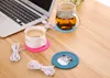 USB Fincan Takımı Isıtıcı Isıtıcı Karikatür Süt Süt Kahve Kupa için Silikon Isıtıcı Sıcak İçecekler İçecek Kupası Mat Pad en iyi hediye SN2623