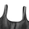 Sexy Women Clubwear PU Leather Chain Patchwork Tank Vest Crop Tops Sleeveless Summer Black Bodycon Tank Bustiers Corsets