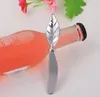 New Arrival Leaf Kształt Masło Nóż Kremowy Ser Cynk Spreader Party Wedding Favors Srebrny Masło Nóż Bezpłatny Statek