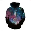 3D Imprimer Mode Harajuku Stare Starry Sky Sweats Homme Spring Femmes Spring Automne Pull Sweat à capuche Sportswear Tracksuit Sweatshirts A300