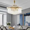 Post Modern LED Gold Crystal Chandelier Lighting For Living Room Sovrum Kök Matsal Kristall Pendant Lamp Hotel Decor Lamp