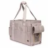 Size40 18 26 cm Waterproof Nylon Stripe Pattern Net Dog Pet Carrying Handbag Large Capacity portable Outdoor Hiking Tote Handle B230M