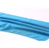 Serviette de glace Sport Microfibre Serviettes de refroidissement instantané Ressources de refroidissement rapides Serviette de refroidissement à sec Yoga Fitness Intérieur Extérieur 9 couleurs DW5183