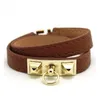 نيو بانك على غرار Doubleloop Hang Buckle Multicolor PU للنساء أساور الكفة الرجال Gold Buckle Wristband Pulseras Accessori8026406