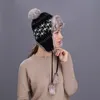 男性女性のための新しい冬の爆撃機帽子厚さのバラクラバ綿の毛皮の冬のイヤラップは暖かい帽子の頭蓋骨マスクの帽子