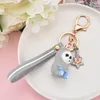 We bare bears lovely doll keychain figures toy Grizzly Panda Icebear cosplay key ring pendant accessories kids Gift2400514