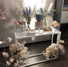Modern Şeffaf zihinsel standı düğün masa Akrilik Gelin tablo / akrilik Sweetheart masa senyu0433 ile akrilik süslemeleri