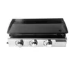 ITOP Gas BBQ Grill 4 burners LPG Griddle Plancha Stainless Steel Body burner Cast Iron Plate5348697