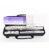 FL-471 Cupronickel 16 Hole Closed Flute High Quality Silver Plated Flute Playing C Tune Musical Instrument Flute With Case