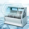 High Quality Ice Cream Display Cabinet Commercial Egg Roll Cone Ice Cream Sundae Storage Machine 4 Round Barrels Freezer