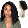 Bob curto onda profunda peruca de renda sem cola completa do laço peruca de cabelo humano com cabelo do bebê encaracolado fechamento perucas de cabelo para women8352634