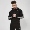 2018 männer Sets Mode Lange Hülse Dünne herren Anzüge Hoodies Trainingsanzug Sweatshirt Zwei Stück Hosen männlichen jacke + Hosen männer gerinnsel