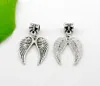 Whole - MIC IN STOCK 100 Pcs lot alloy Angel Wing Heart Beads Charms pendant Dangle Beads Charms Fit European Bracelet2089