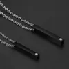 3 Colors New guys Titanium Stainless Steel Diamond Gold Silver Black Mens Womens Long Stick Pendant Necklace for Lovers Gifts Wholesale