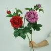 偽の長い茎の保湿ローズ25.98 "ウェディング家の装飾的な造花のための長さシミュレーションの本物のタッチバラ