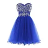 Sweet 15 Dresses Short Rhinestone Beaded Ball Gown Prom Dresses Sweetheart Puffy Tulle Homecoming Dress for Juniors