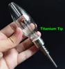 Высокое качество Micro NC с Titanium Совет Кварц Nail логотип Перевернутый Nail Pipe Glass Bong стекла воды