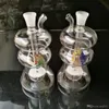 Kleurvormige zandkern stille pot, groothandel glazen bongs accessoires, glazen waterpijp roken, gratis verzending