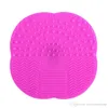 最高品質化粧ブラシクリーニングマット洗濯ツールハンドツールパッド吸盤スクラバーボード洗浄化粧品ブラシクリーナーツール無料DHL