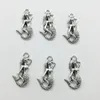 Lot 100 Stück Meerjungfrau Seejungfrau Antik Silber Charms Anhänger Schmuck DIY für Halskette Armband Ohrringe Retro Stil 22*11mm