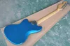 Wholesale Metallic Blue Electric Guitar with P 90 Pickups,Rosewood Fretboard,White Pearled Pickguard,Offering Customized Service