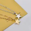 Dogeabe Raising Star Mis mejores Deseos Lucky Tiny Charm Collar para Chica Silver Gold Clavicle ChainsNecklace Mujer Joyería con tarjeta FHHN5